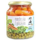 Carottes en saumure aux petits pois en bocal BIO 340 g (220 g) - BIO EUROPA
